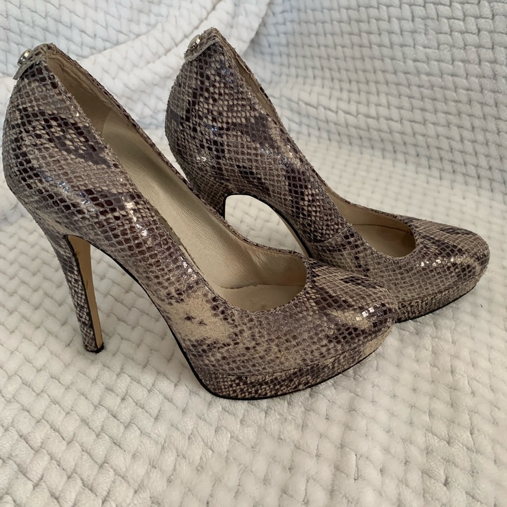 Michael Kors Snakeskin Embossed Heels